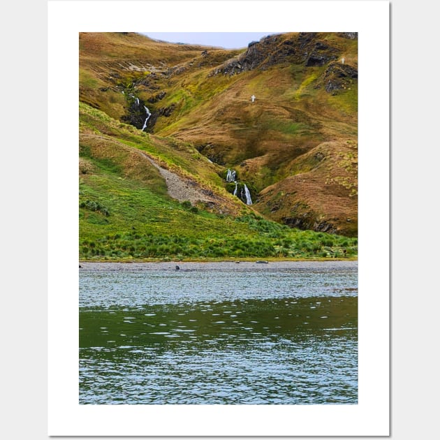 WATERFALL DOWN A GRASSY HILL Wall Art by NATURE WILD